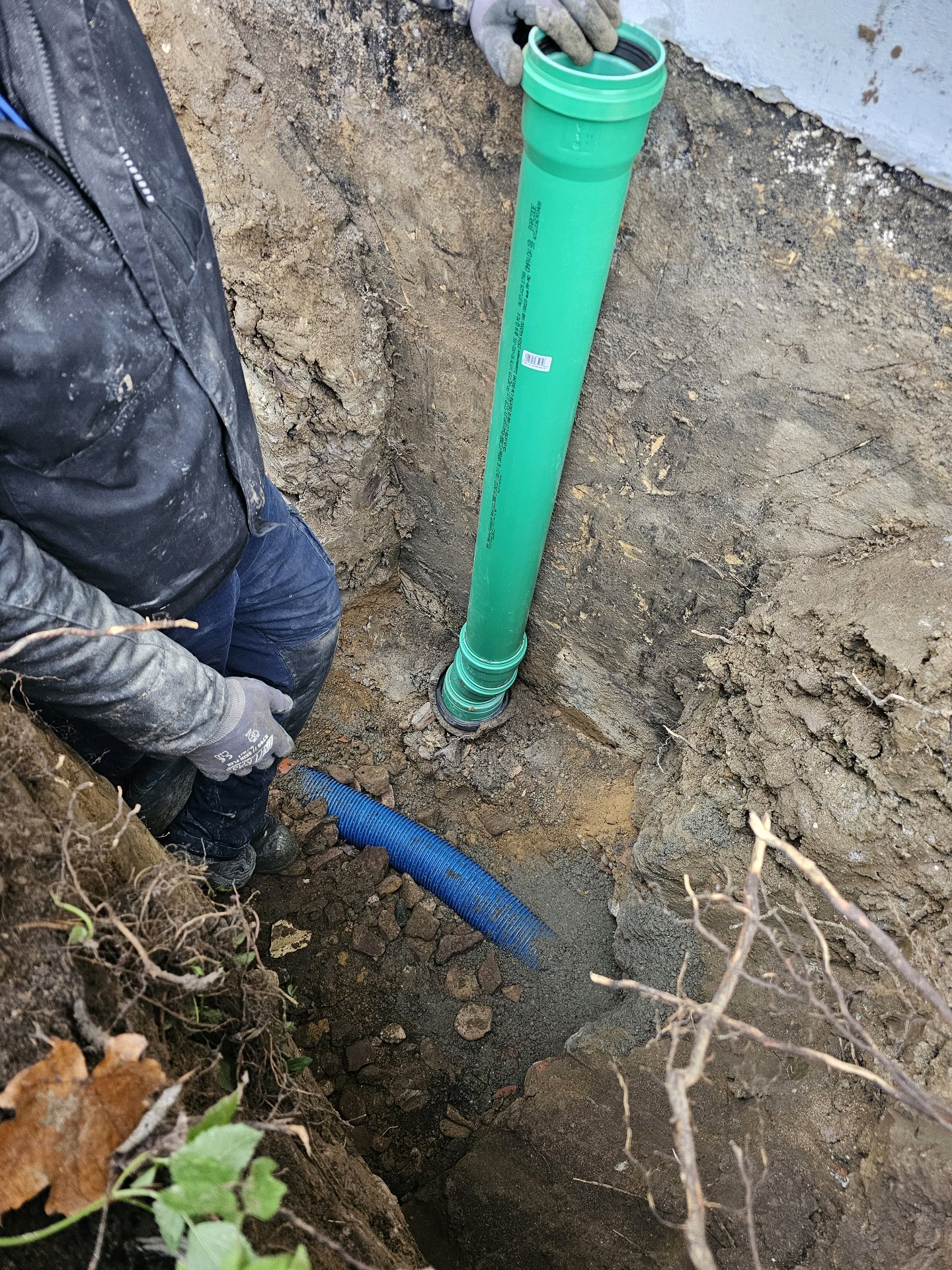 Neue Drainage verlegt